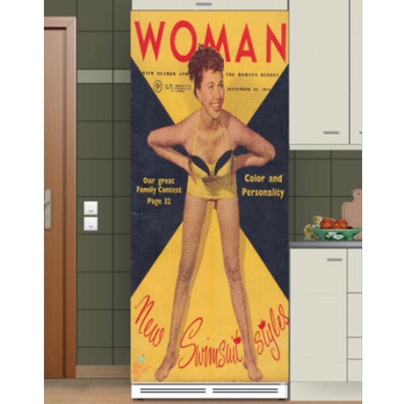 Αυτοκόλλητο ψυγείου Vintage woman
